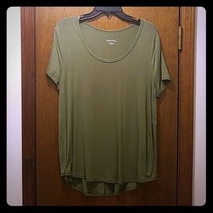 Army Green Flowy Tee